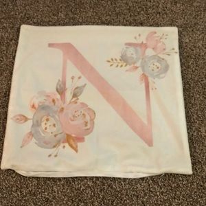 Initial Accent Pillow Case